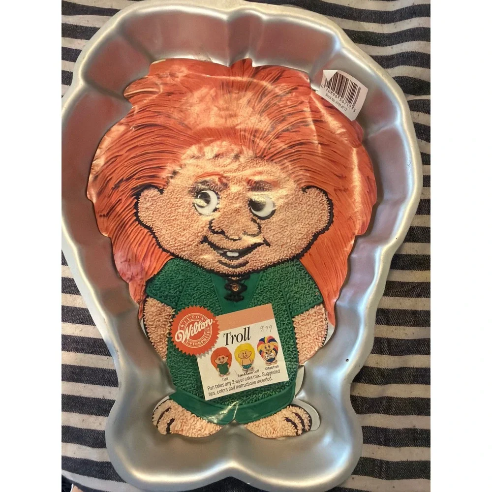 Vintage Wilton Troll Cake Pan Aluminum Mold 2105-6712 Retro 1992 Baking Tin